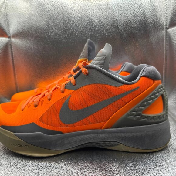 Size 10.5‎ Nike Zoom Hyperdunk 2011 Low Orange Gray Running Sneaker 487637-800 - Picture 7 of 12